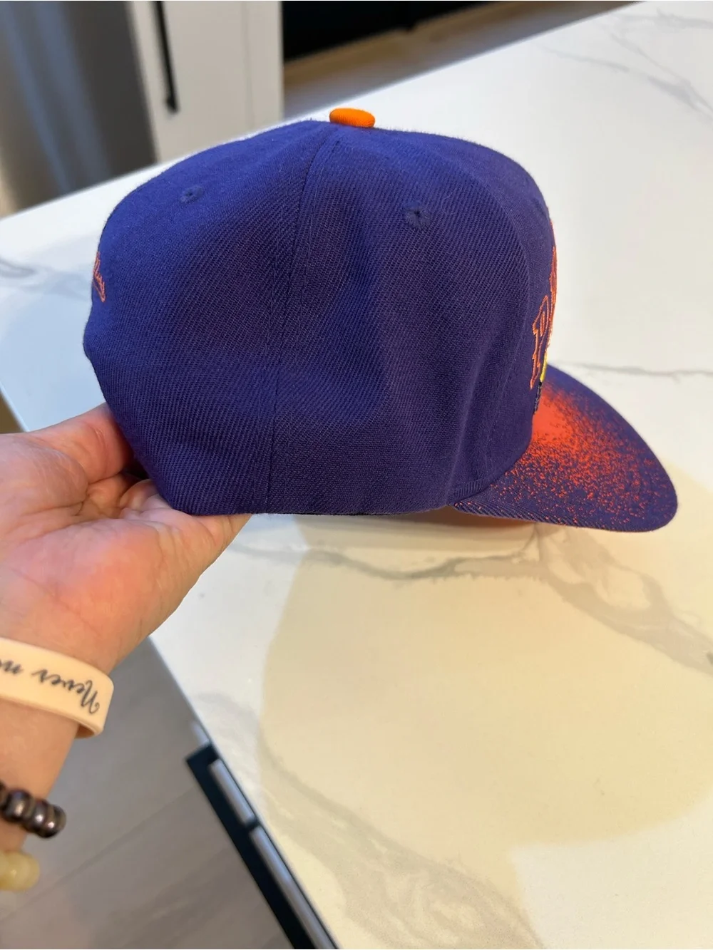 Mitchell & Ness Phoenix Sun Purple and Orange Team Snapback Hat